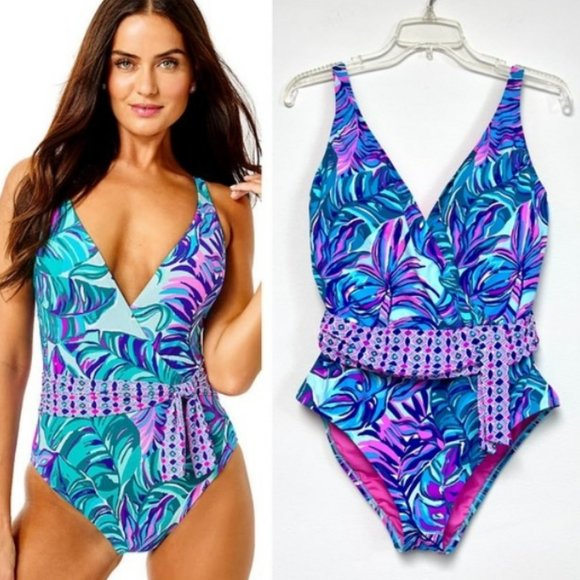 Lilly Pulitzer Swim Lilly Pulitzer Emori Dont Wanna Leaf Seasalt